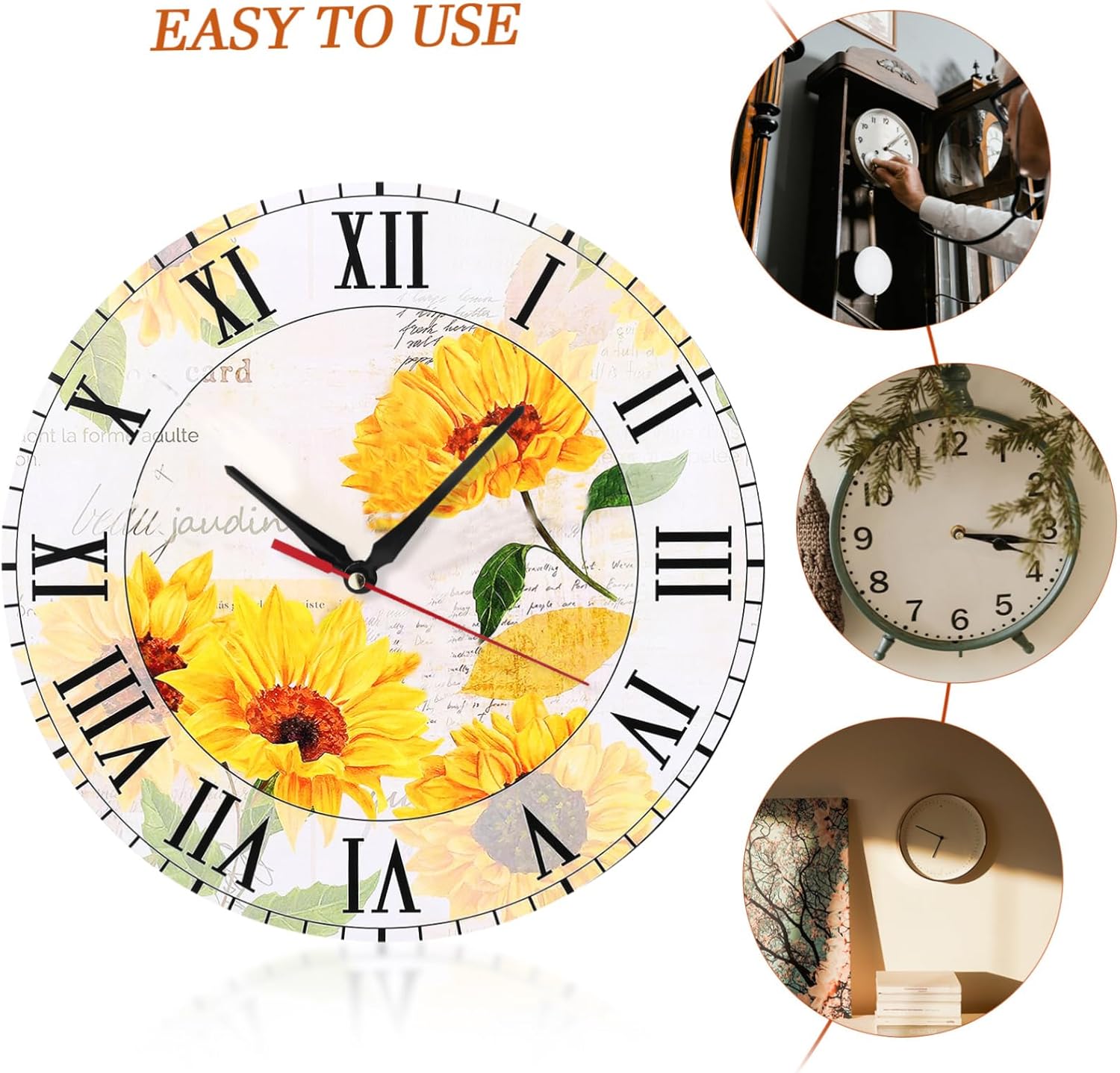 QUMIIRITY Replacement Set for Large Hand Quartz Clock Movements