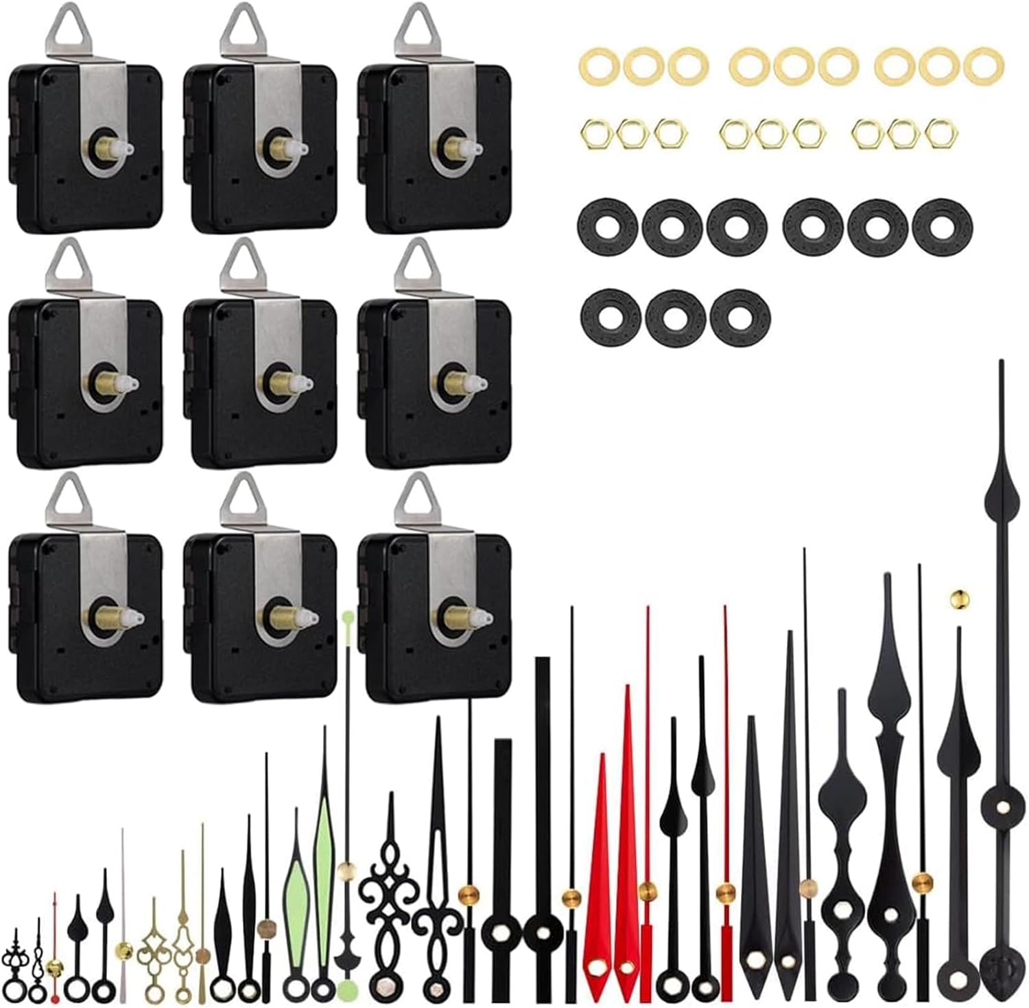 EMOON Replacement Kit for Clock Mechanisms and Hands