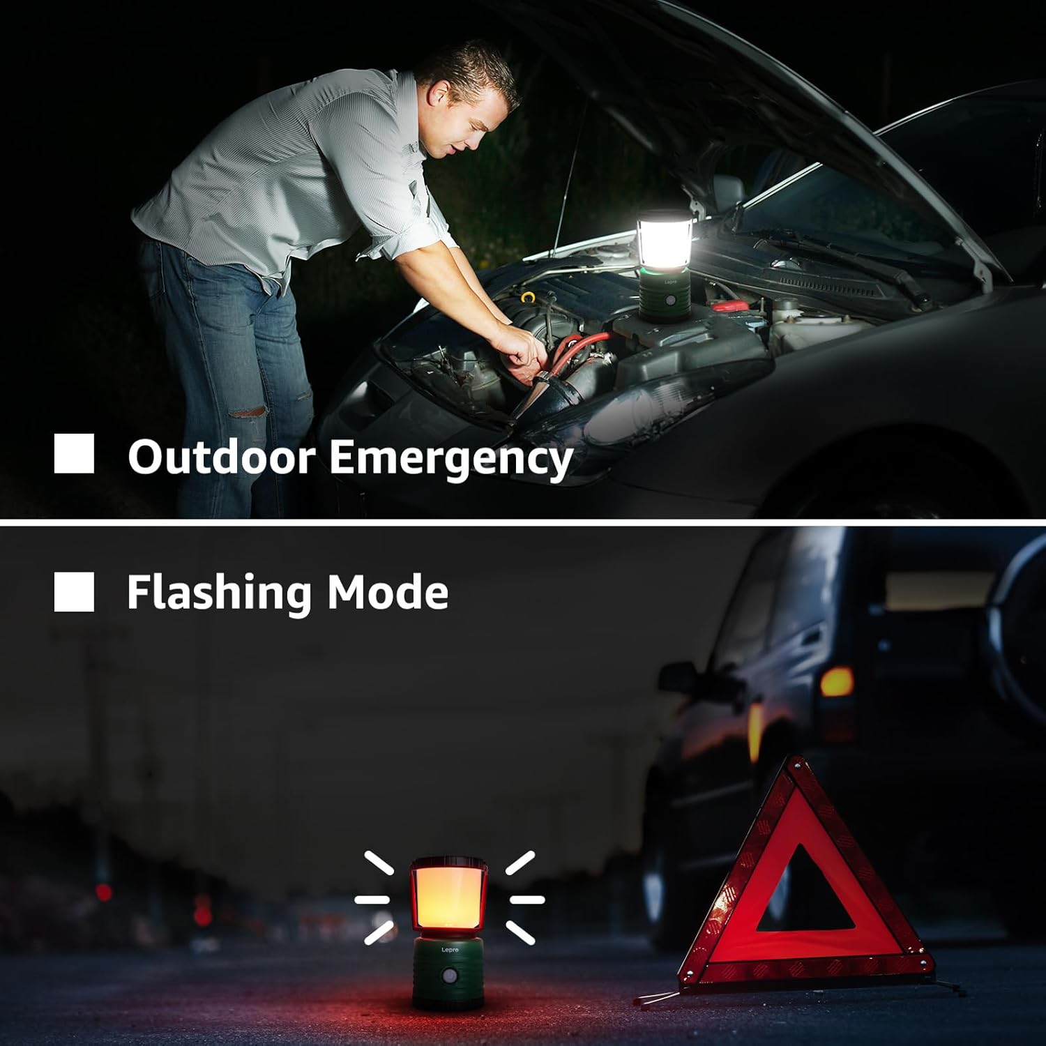 1500LM LED Camping Lantern Waterproof with 4 Light Modes