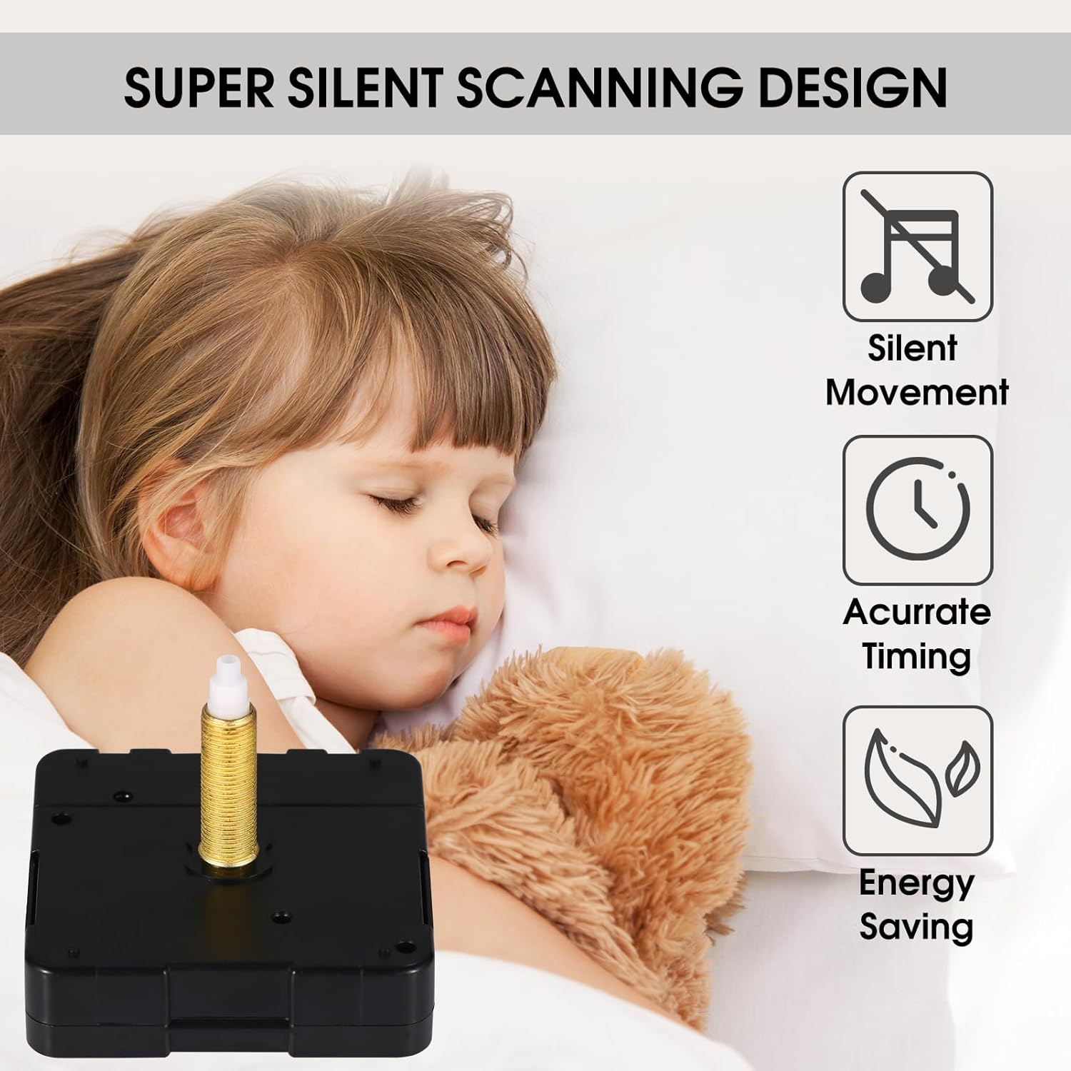 32mm Long Shaft Silent Clock Movement