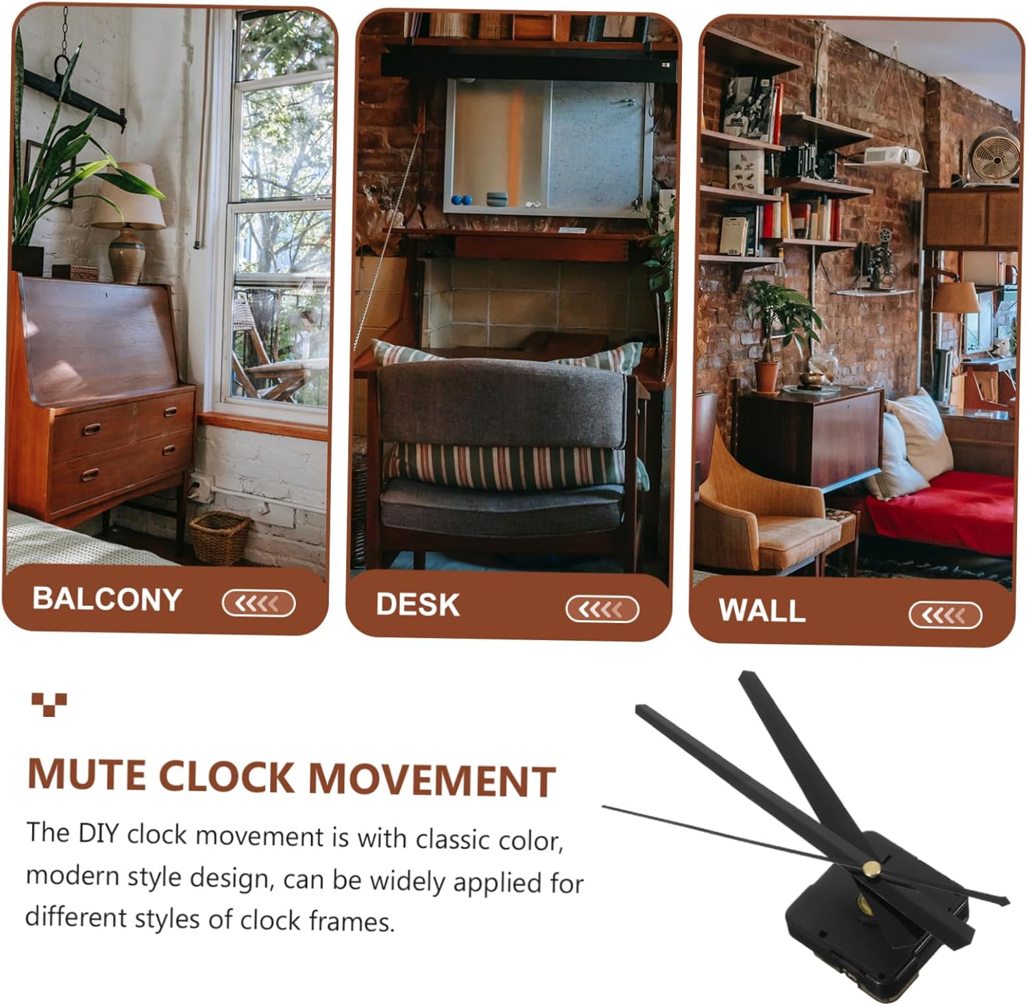 DOITOOL - Durable Jumbo Wall Clock Mechanism for Mute Clocks