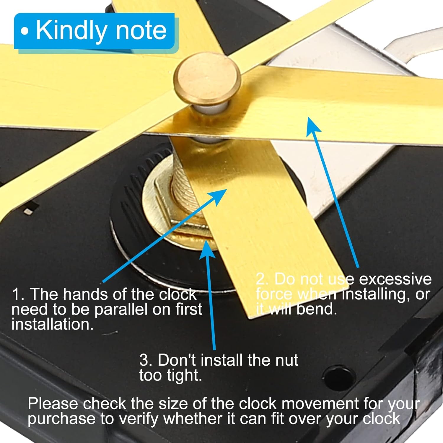 Say Goodnight Quietly PATIKIL Battery-Operated Clock Mechanism 1Pcs