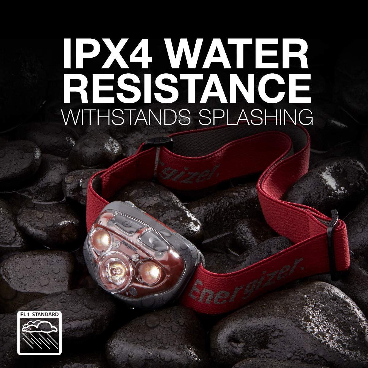 Energizer LED Headlamp Compact Rust Red High Brightness Waterproof