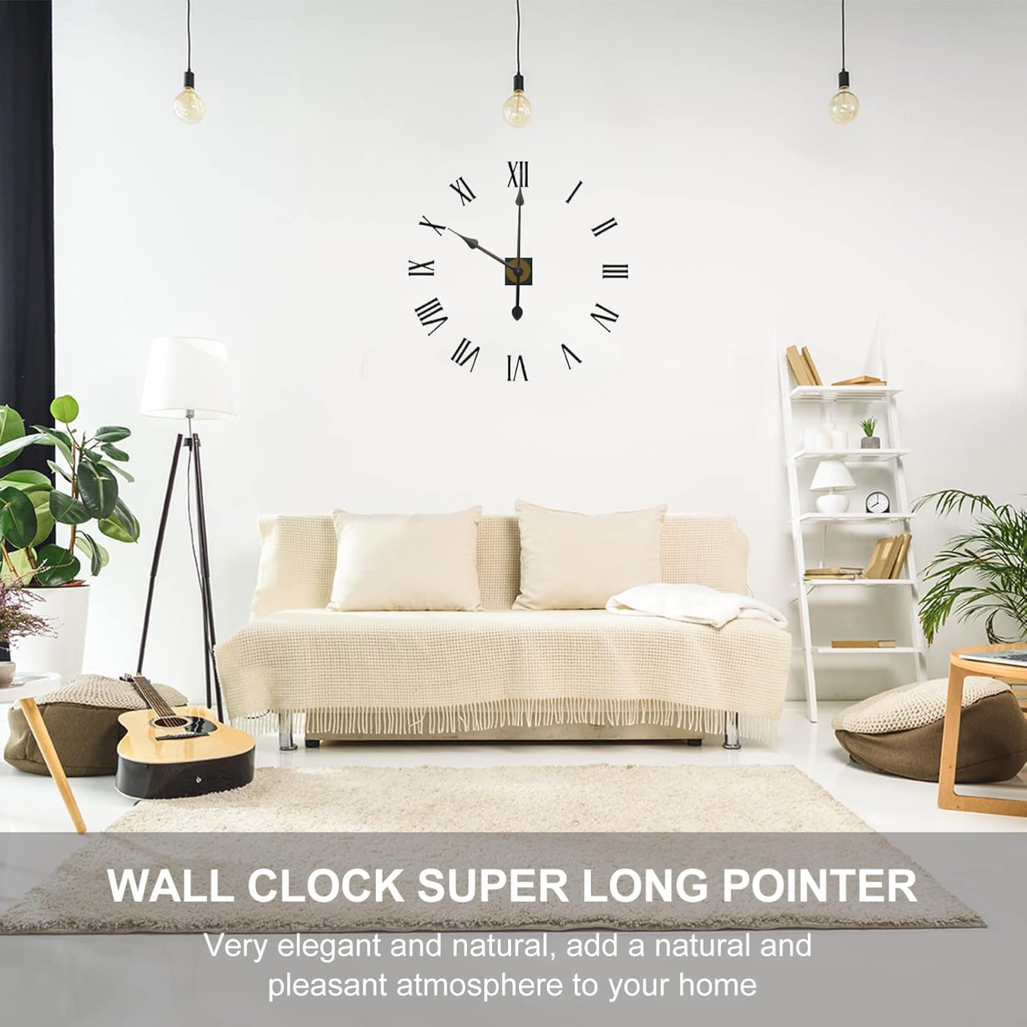 DOITOOL 4Pcs Wall Clock Extra Long Hands Mechanism