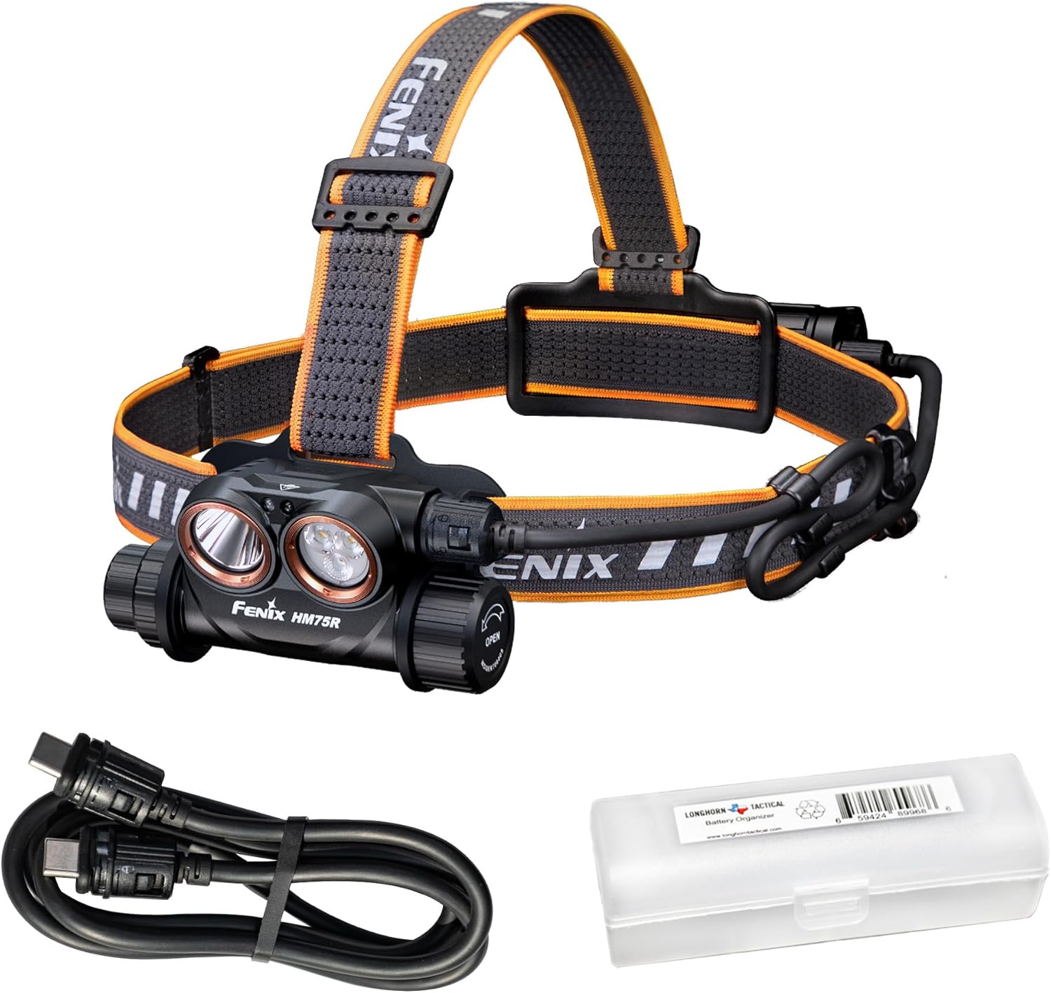 Fenix HM75R 1600 Lumen USB-C Headlamp with Battery Extender
