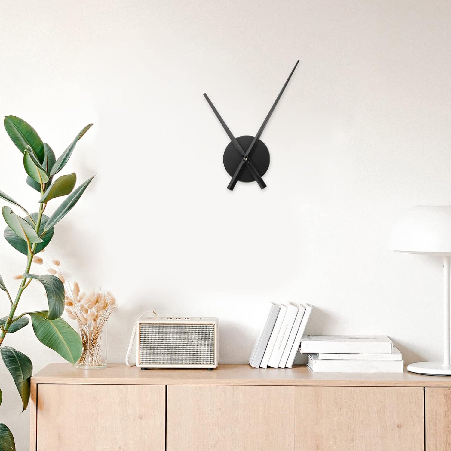 Premium silent 3D wall clock movement for DIY quartz clocks Black