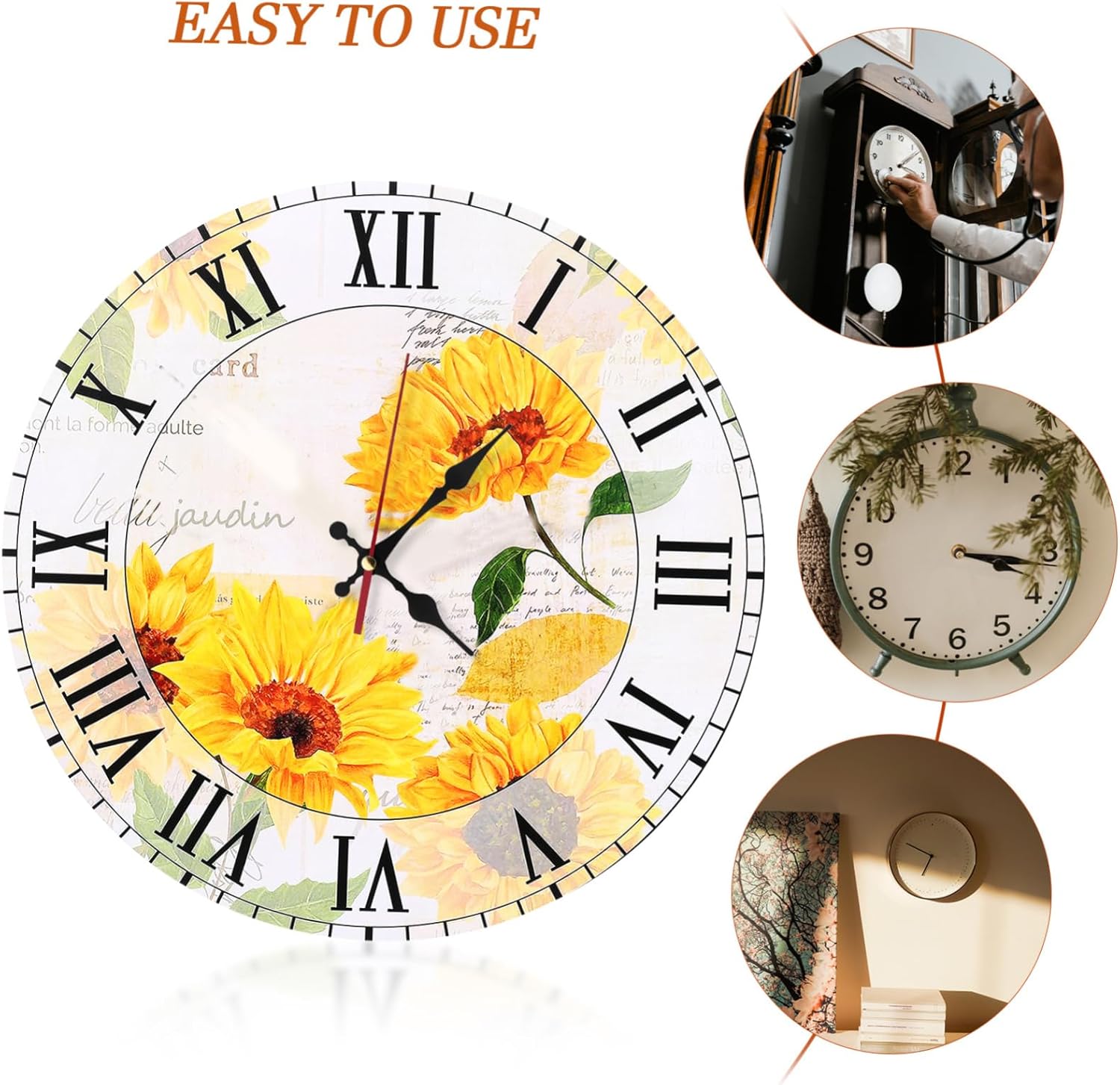 Silent Quartz Clock Mechanism Replacement Kit