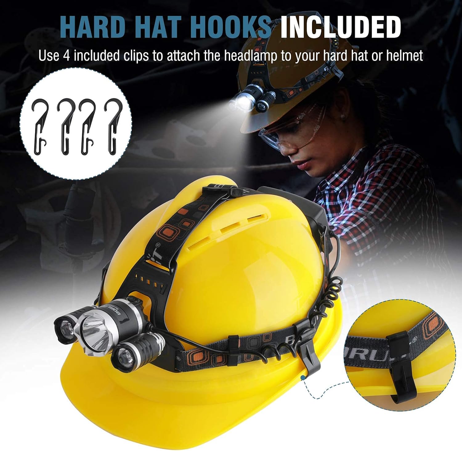 Pro reliable high brightness LED headlamp 5000 lumen4 modes
