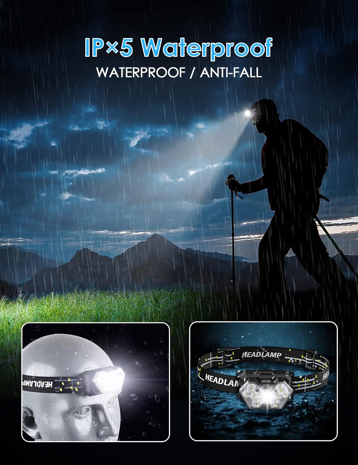 9 LED Super Bright Headlamp 2-Pack