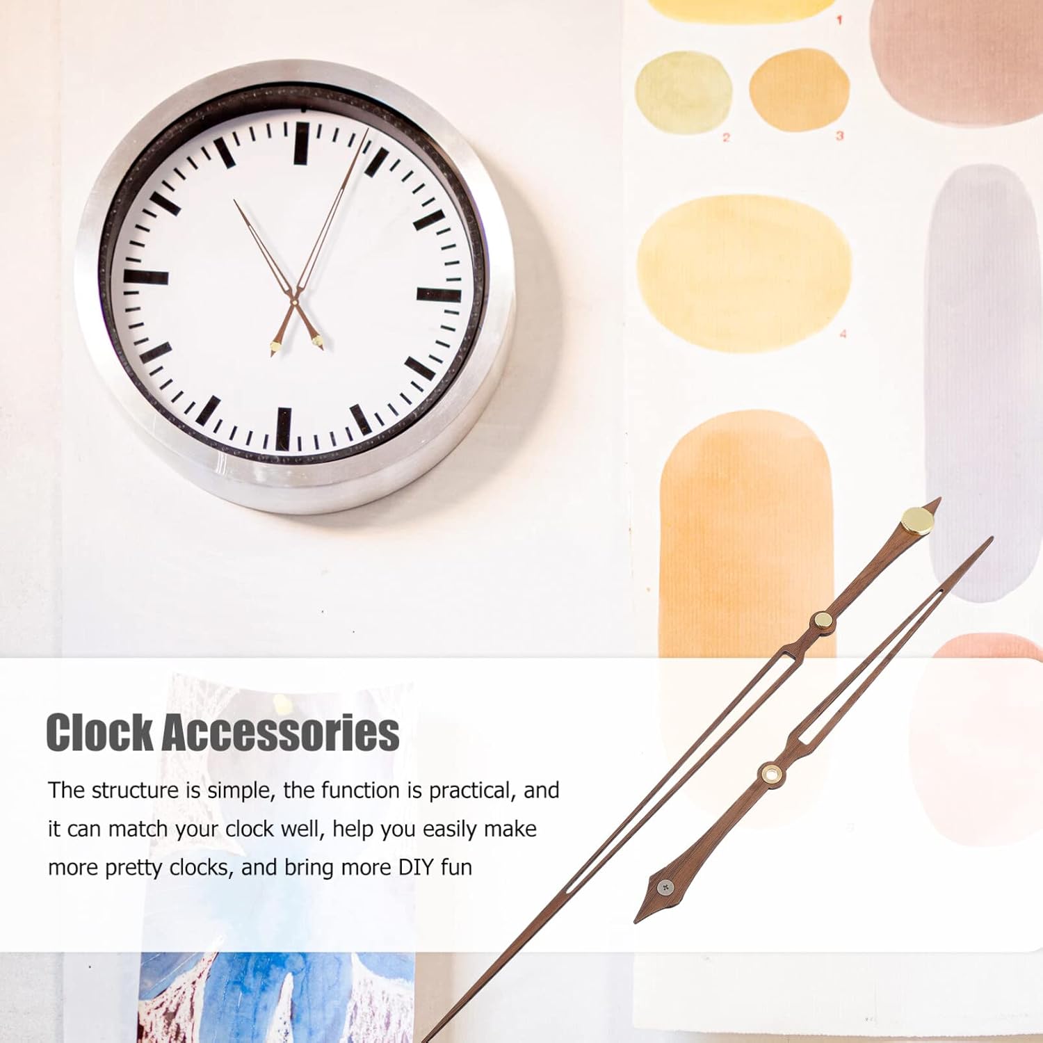 Hemobllo Wooden Clock Hands 1 Set Style Unique Perfect for Clock Repair