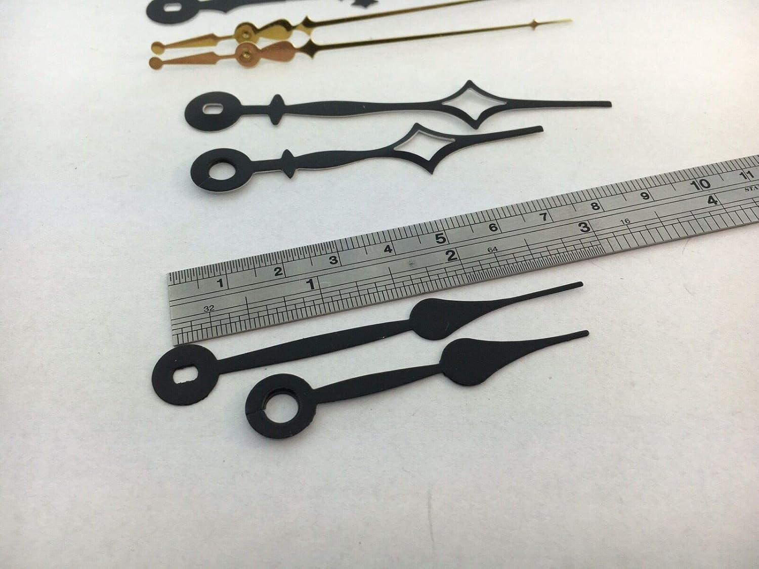 Radio Controlled 3-Piece Set_black_ I shaft Gold Seconds 6 Dials