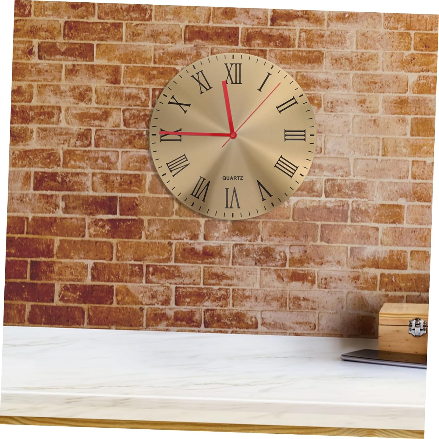 2PCS NON-TICKING RED CLOCK HANDS SET FOR WALL CLOCKS