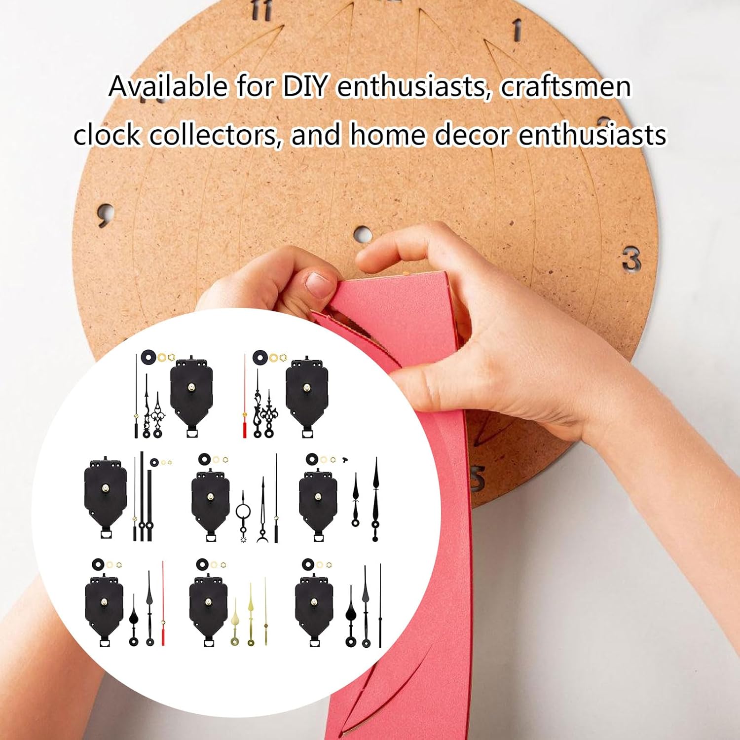 Stylish Pendulum Clock Motor Set with Multiple Hand Designs