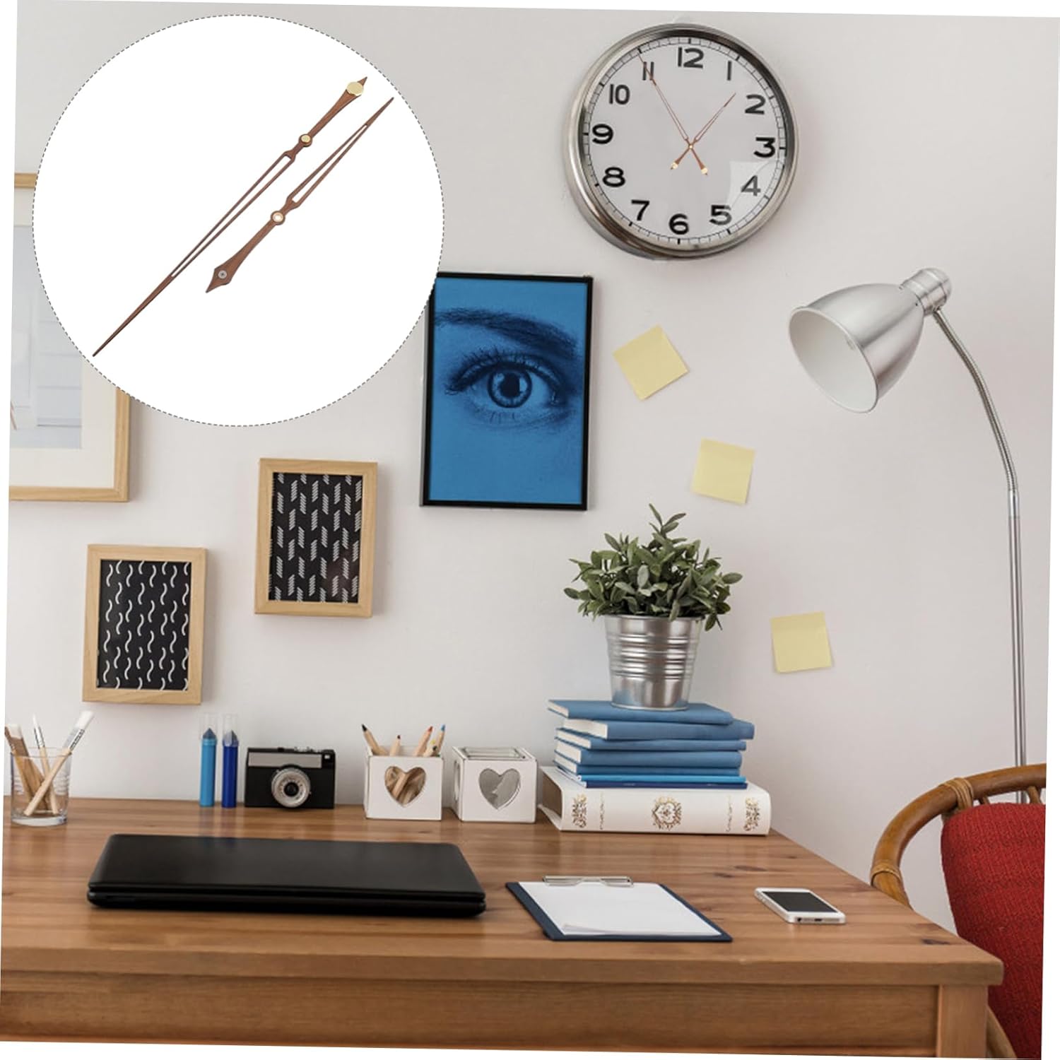 Veemoon Wooden Scale Clock Hands Digital Wall Clock Set