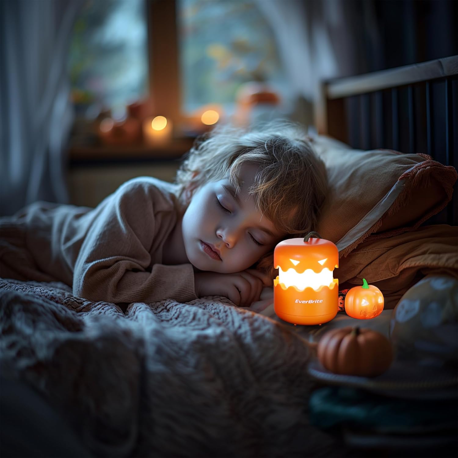 Halloween Orange-Lit Lantern Headlamp Set for Kids