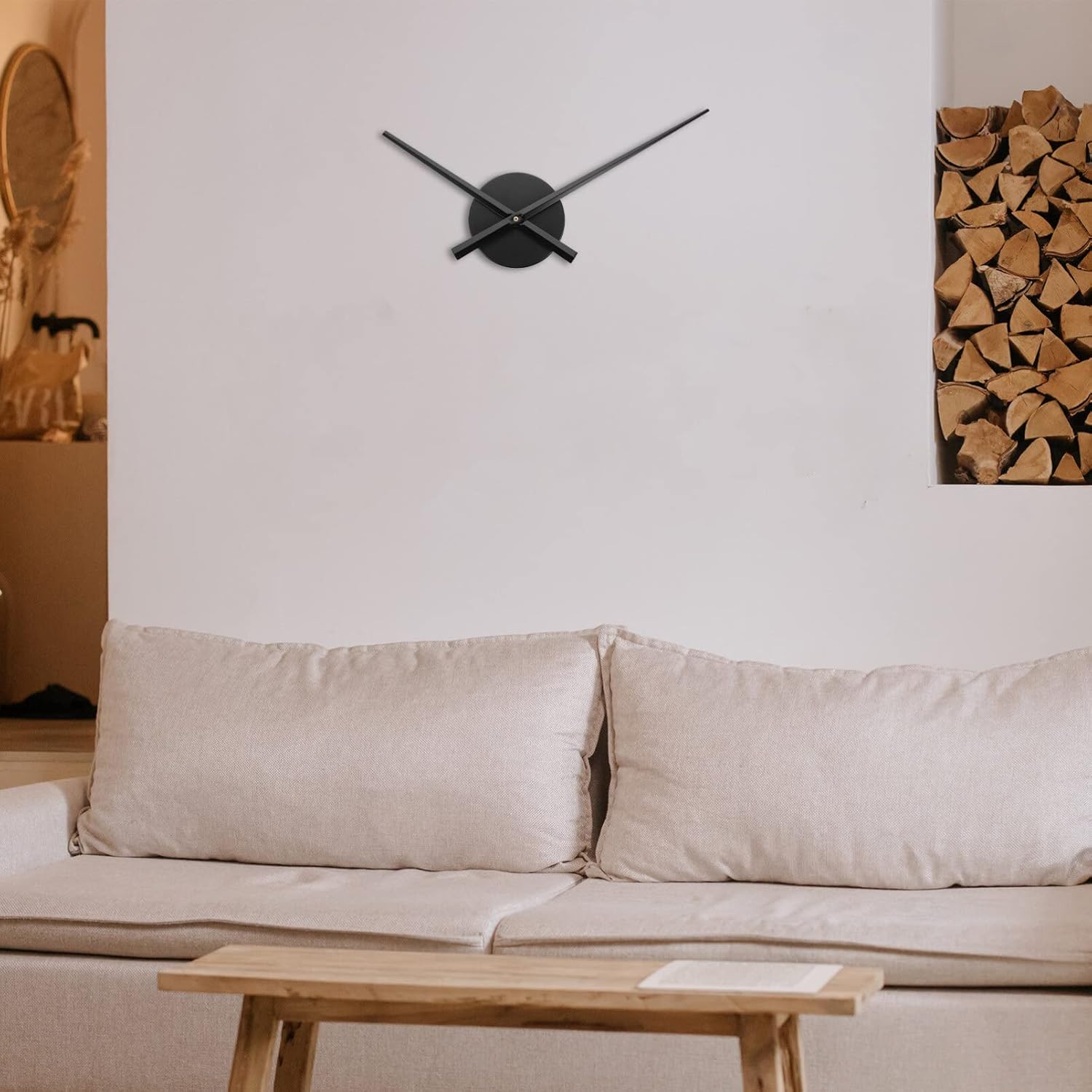 Premium silent 3D wall clock movement for DIY quartz clocks Black