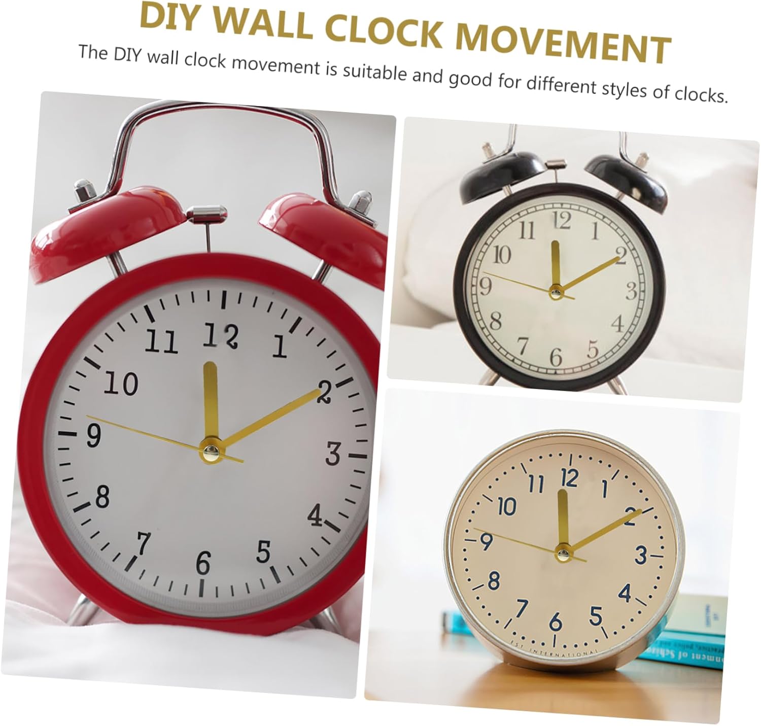 Uonlytech 2 Sets Silent Wall Clock Movement Electric Clock Mechanism