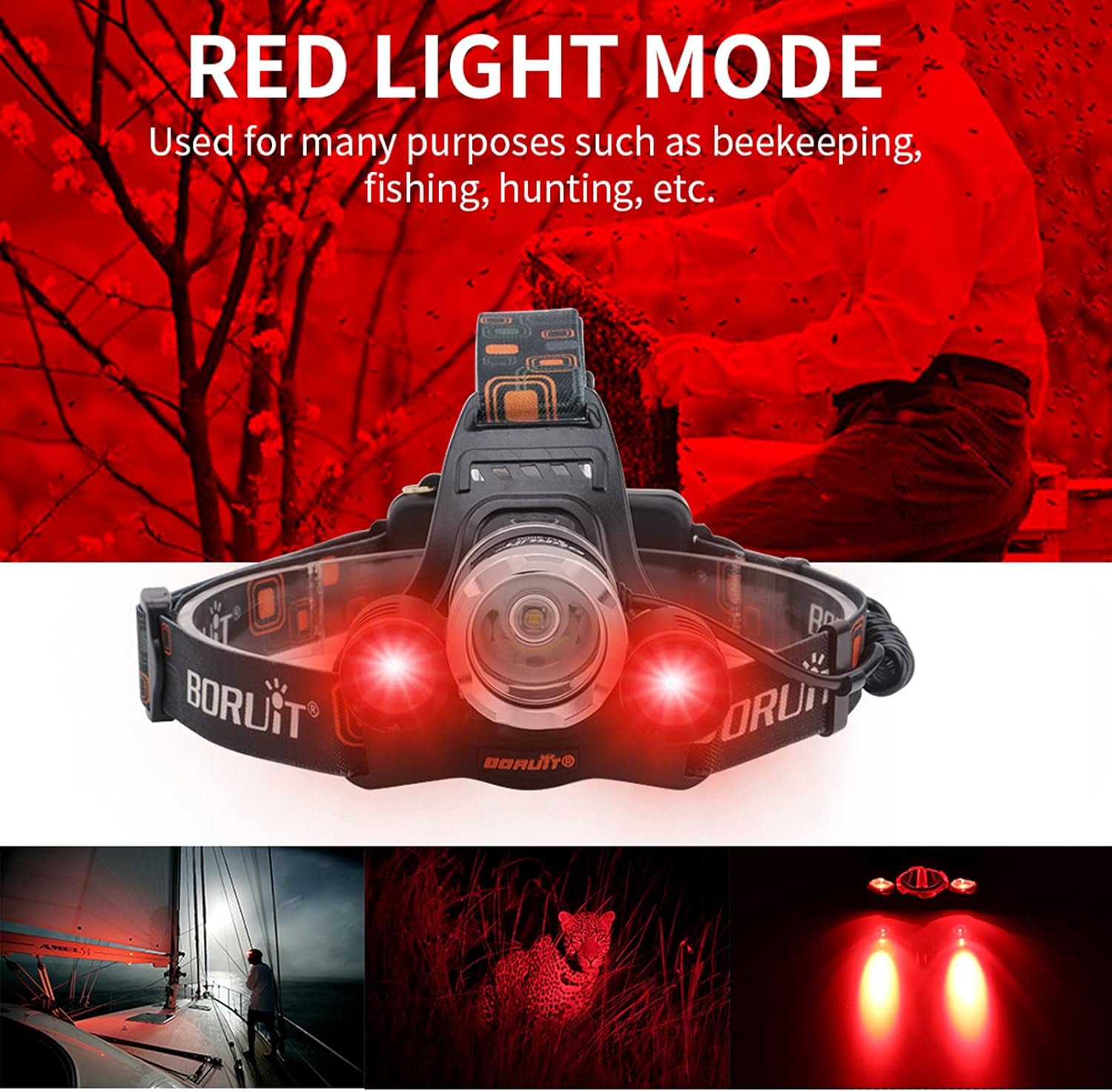 brightness safety camping headlamp