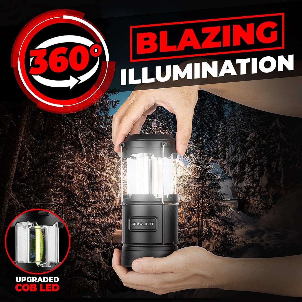 GearLight Camping Lantern 360 Lighting for Emergencies