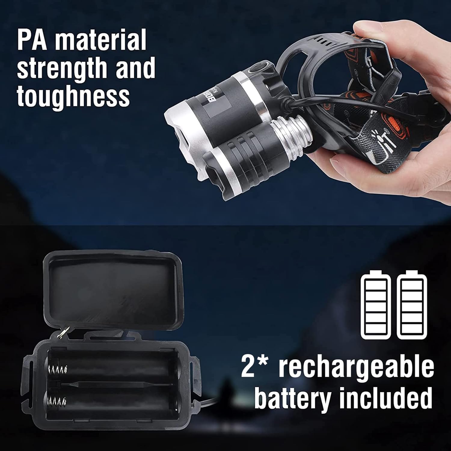 brightness safety camping headlamp
