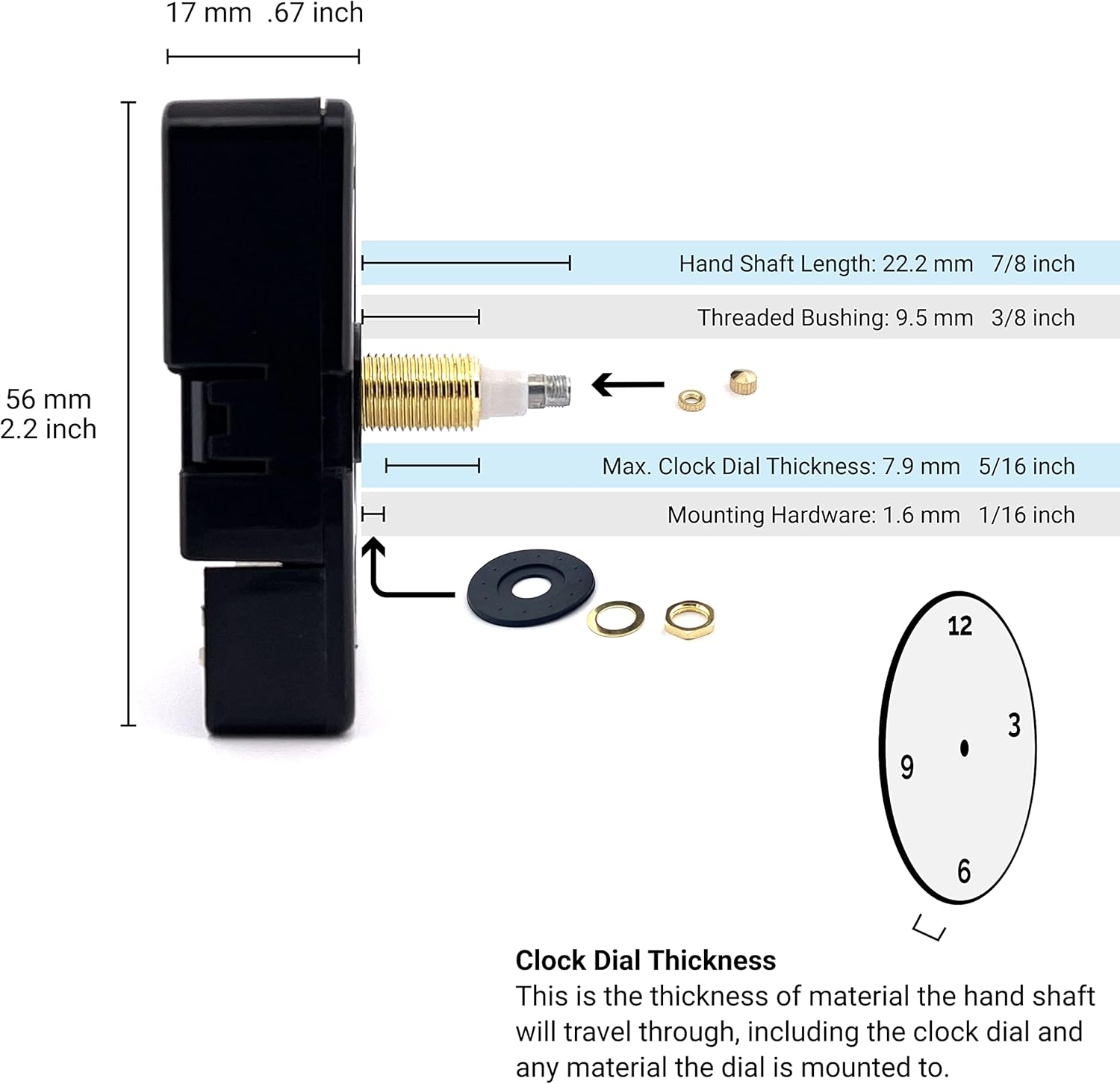 Precise quartz clock movement kit with detailed instructions
