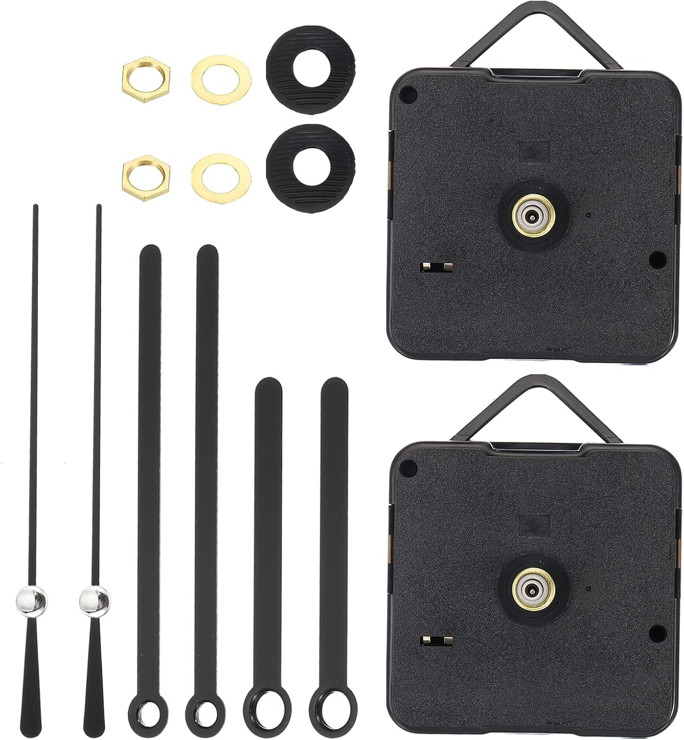 izzie ReplacePremium Muted Battery-Operated Clock Mechanism Kit Black