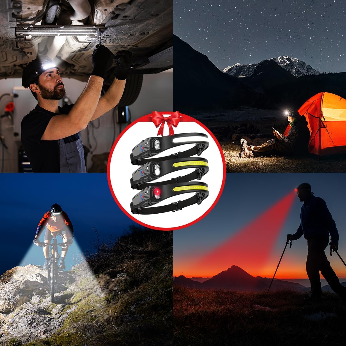 230 LED Headlamp with 7 Modes and Motion Sensing