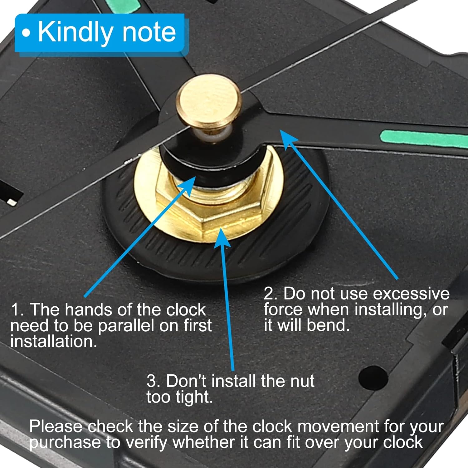 Silent Battery- Operated Clock Mechanism for DIY Replacement