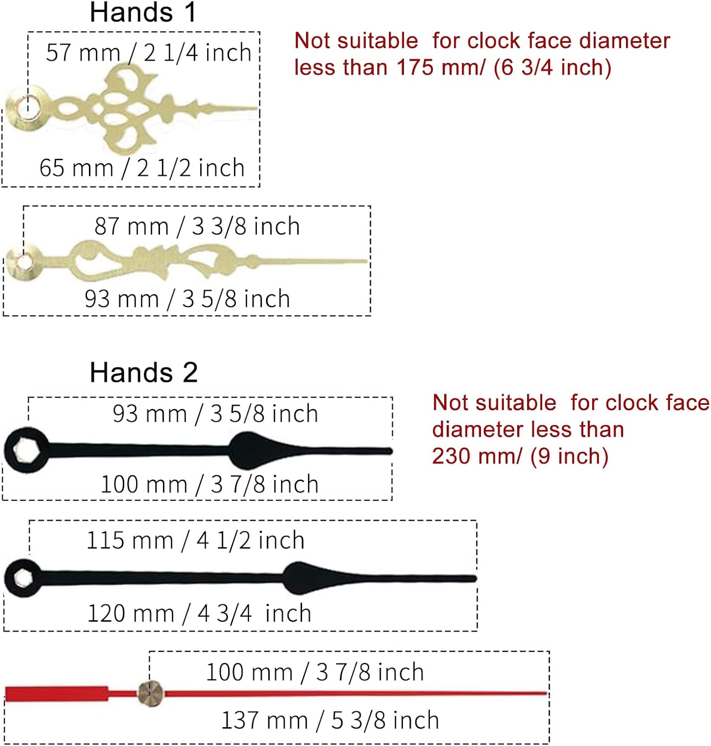 Precision Clock Mechanism Kit with 3 Replacement Hands for DIY Repair
