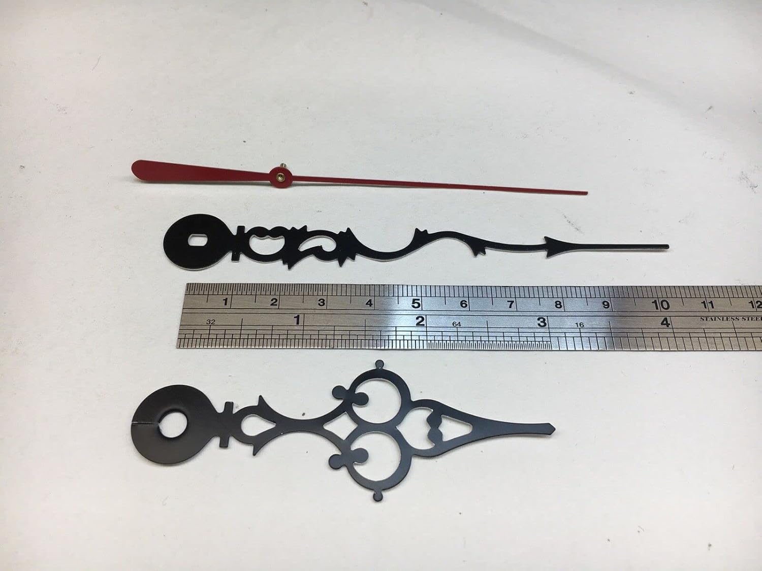 Perfect Black Serpentine Hands for 8-inch I Shaft Clock Movements