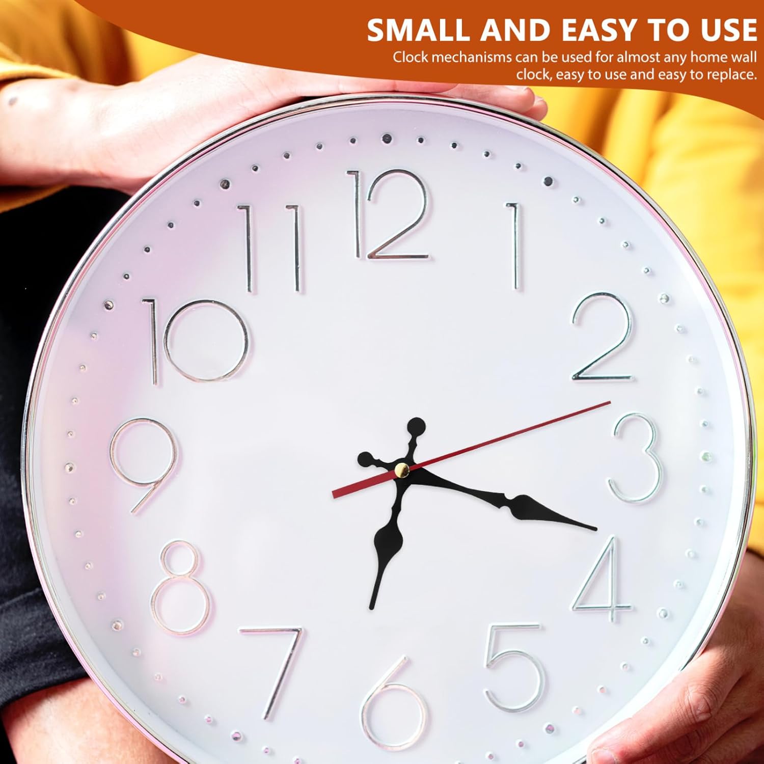 Clock Mechanism Kit Quiet Battery-Operated Replacement