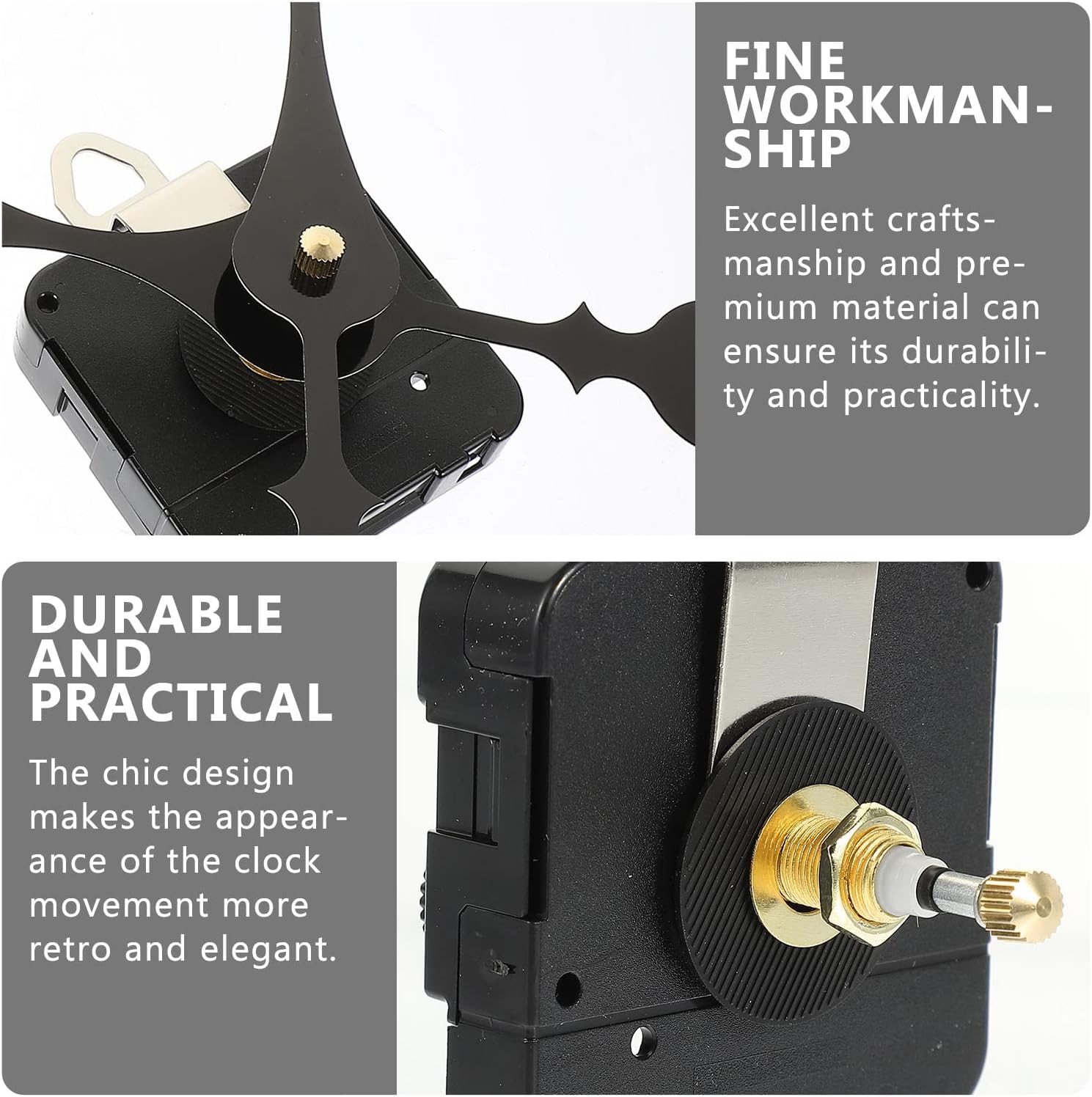 IfundoM Replacement Clock Mechanism - Battery Operated with 2 Sets of Clock Hands