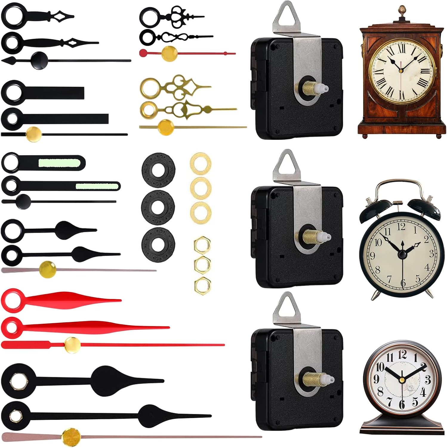 EMOON 3-Piece Silent Clock Mechanism Kit