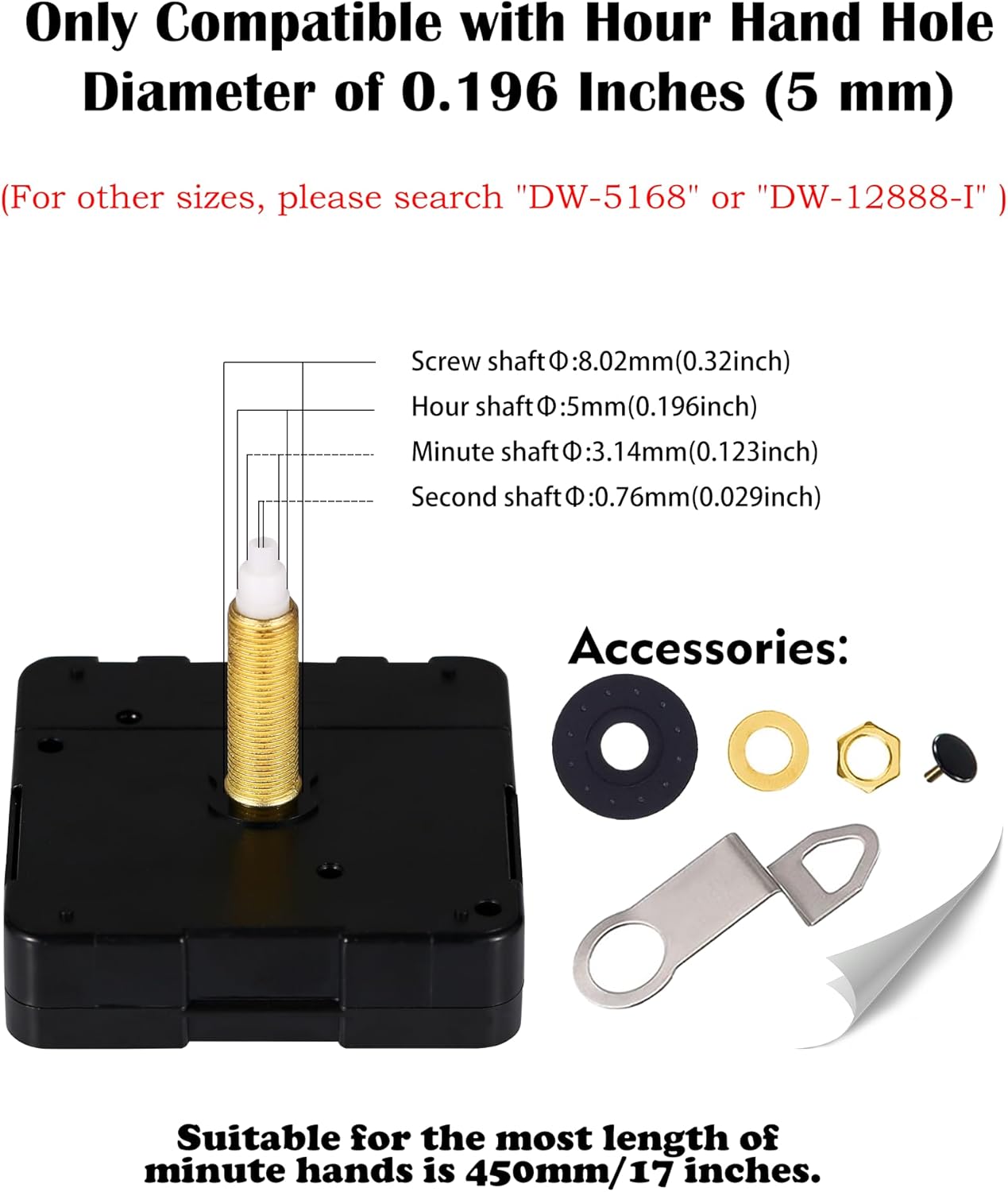 DEEWISH DW-1688 Clock Repair Kit