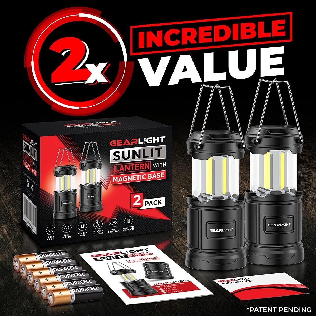 GearLight Camping Lantern 360 Lighting for Emergencies