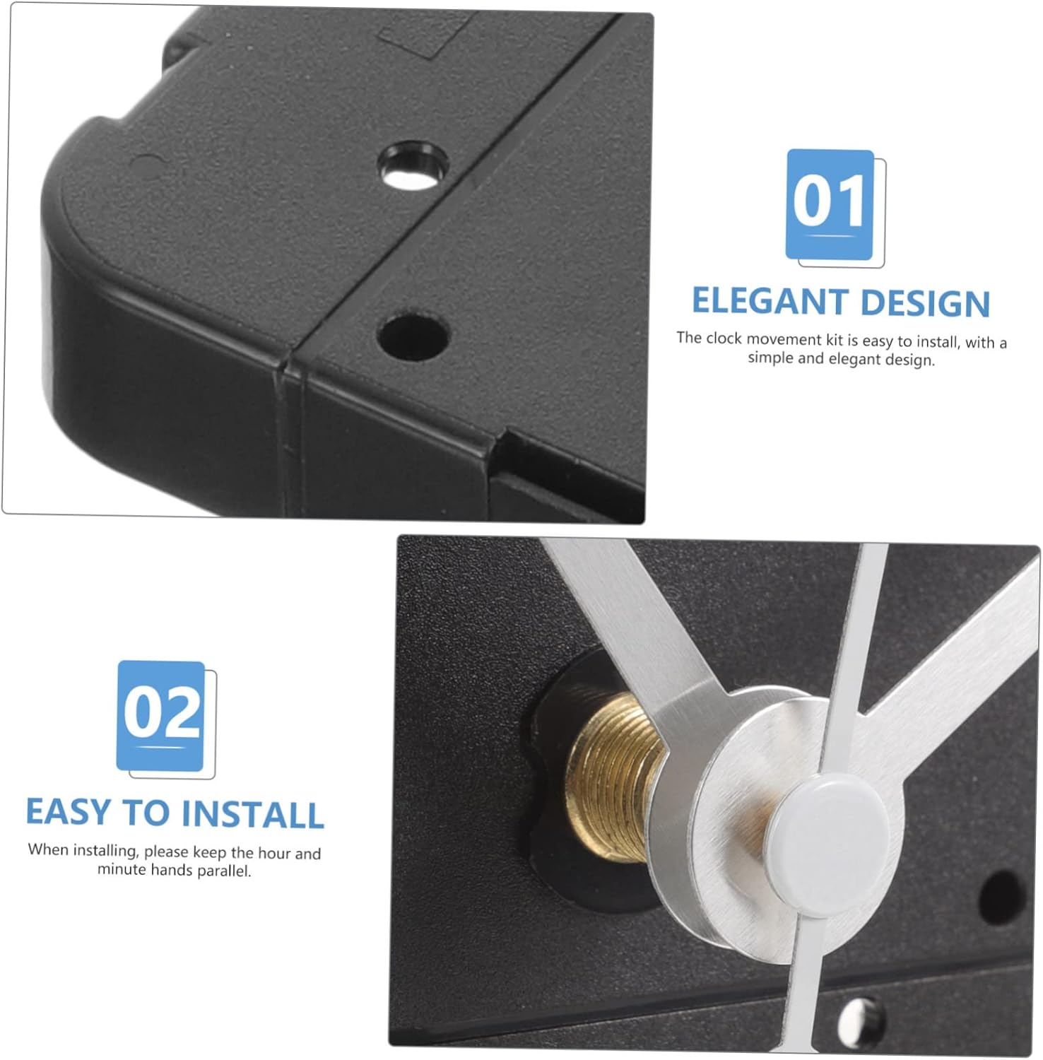 Uonlytech 1 Set Reverse Clock Mechanism Replacement Battery-Operated Backwards Clock Parts