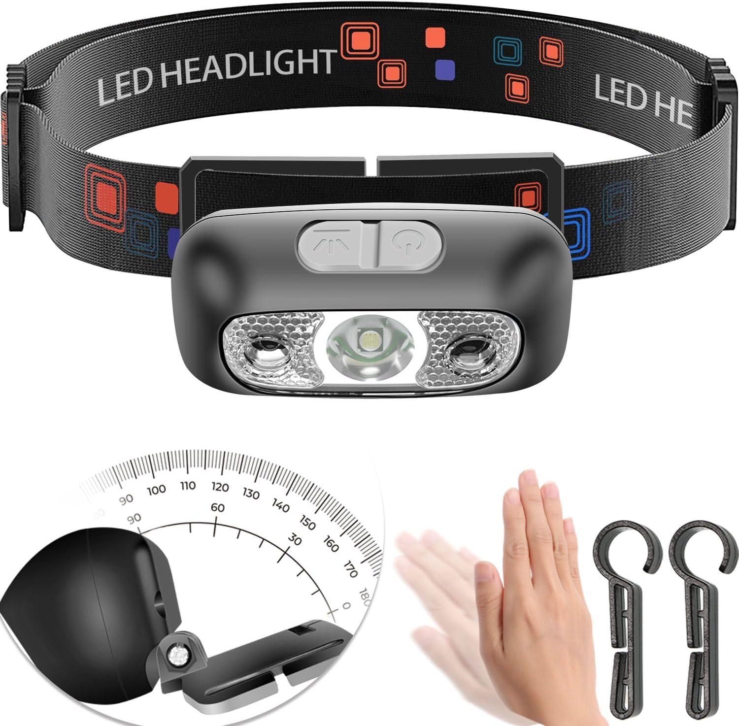 Waterproof Headlamp USB-C Rechargeable