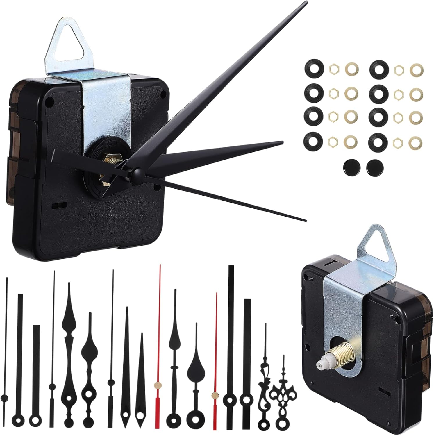 Hemobllo 8-Set Wall Clock Mechanism Kit for Quartz Clocks Replacement