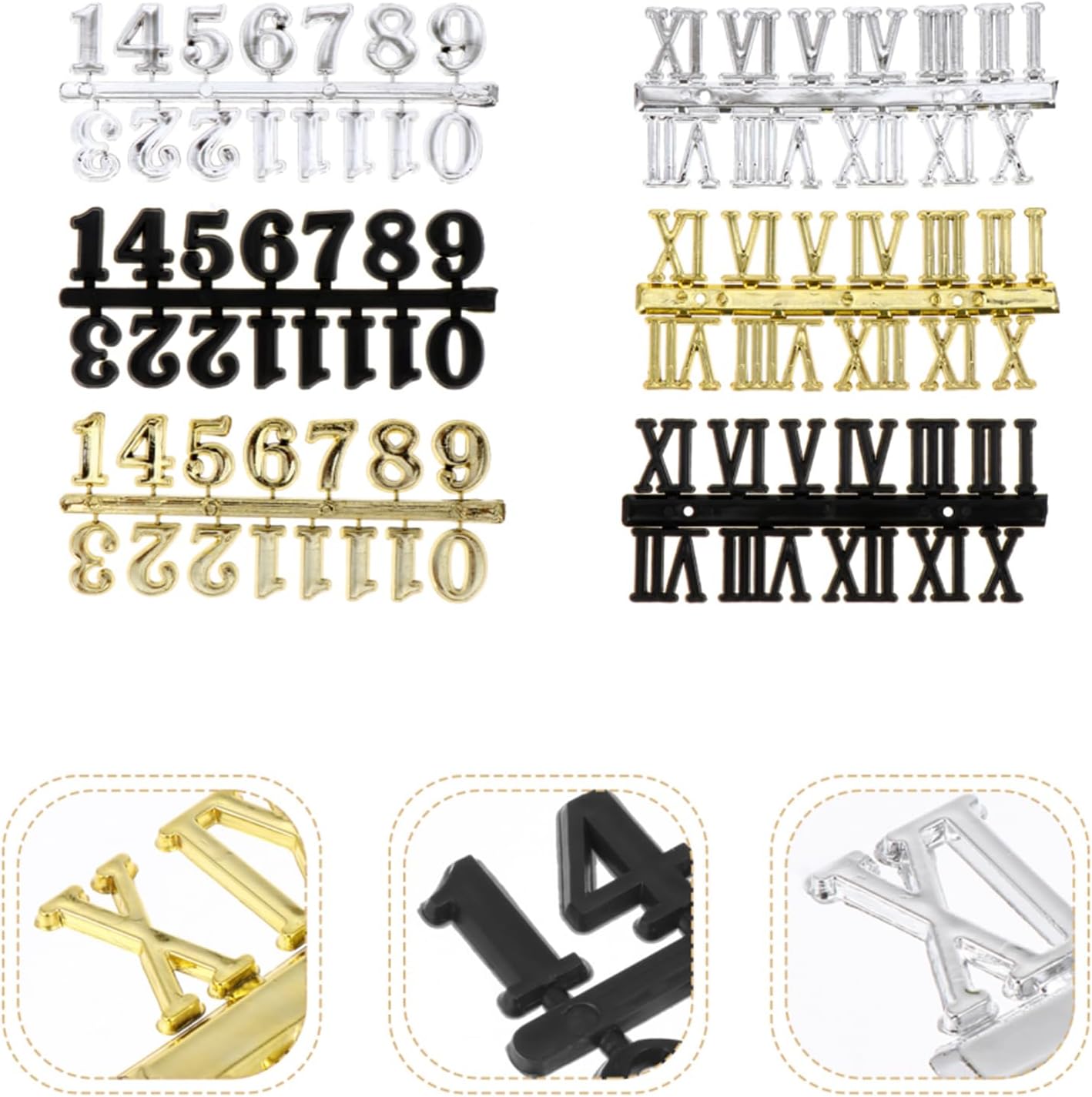 Unique Wall Clock Decal with Arabic Roman Numerals