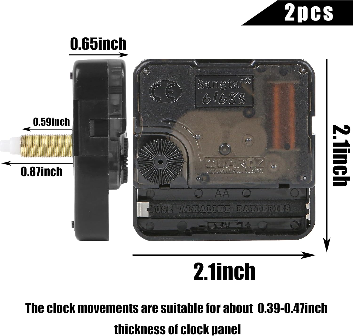 2-Piece High Torque Clock Mechanism Kit