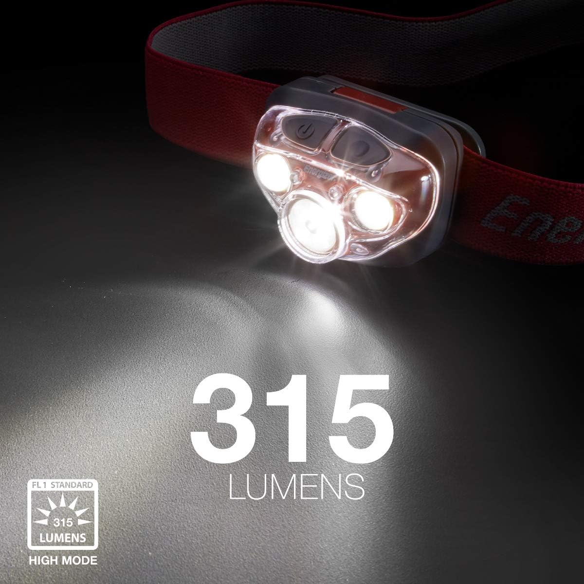 Energizer LED Headlamp Compact Rust Red High Brightness Waterproof
