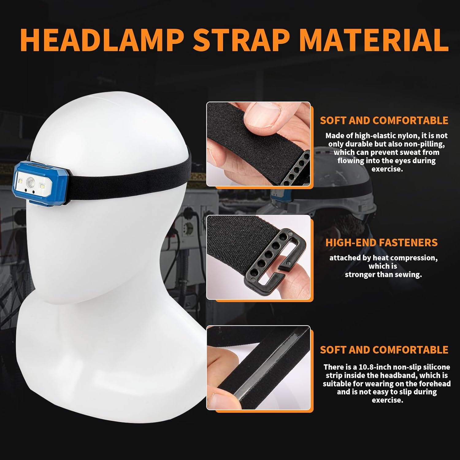 Universal Headlamp Strap Replacement - 1 Width 2 Pack