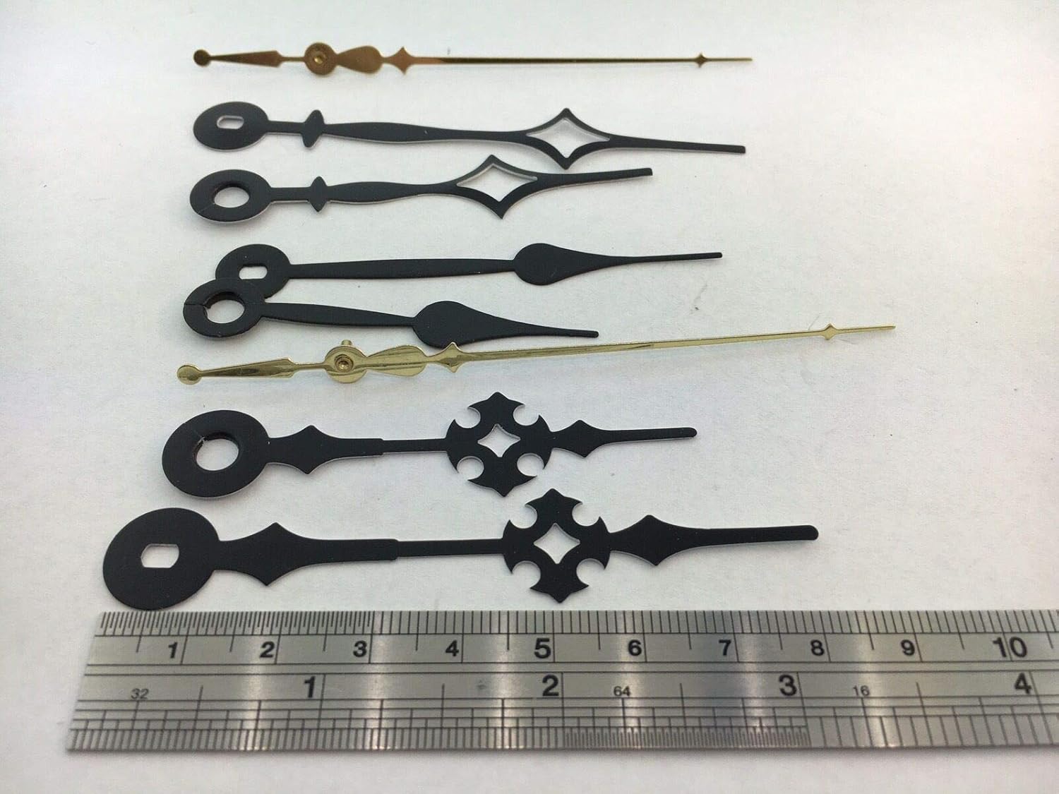 Radio Controlled 3-Piece Set_black_ I shaft Gold Seconds 6 Dials