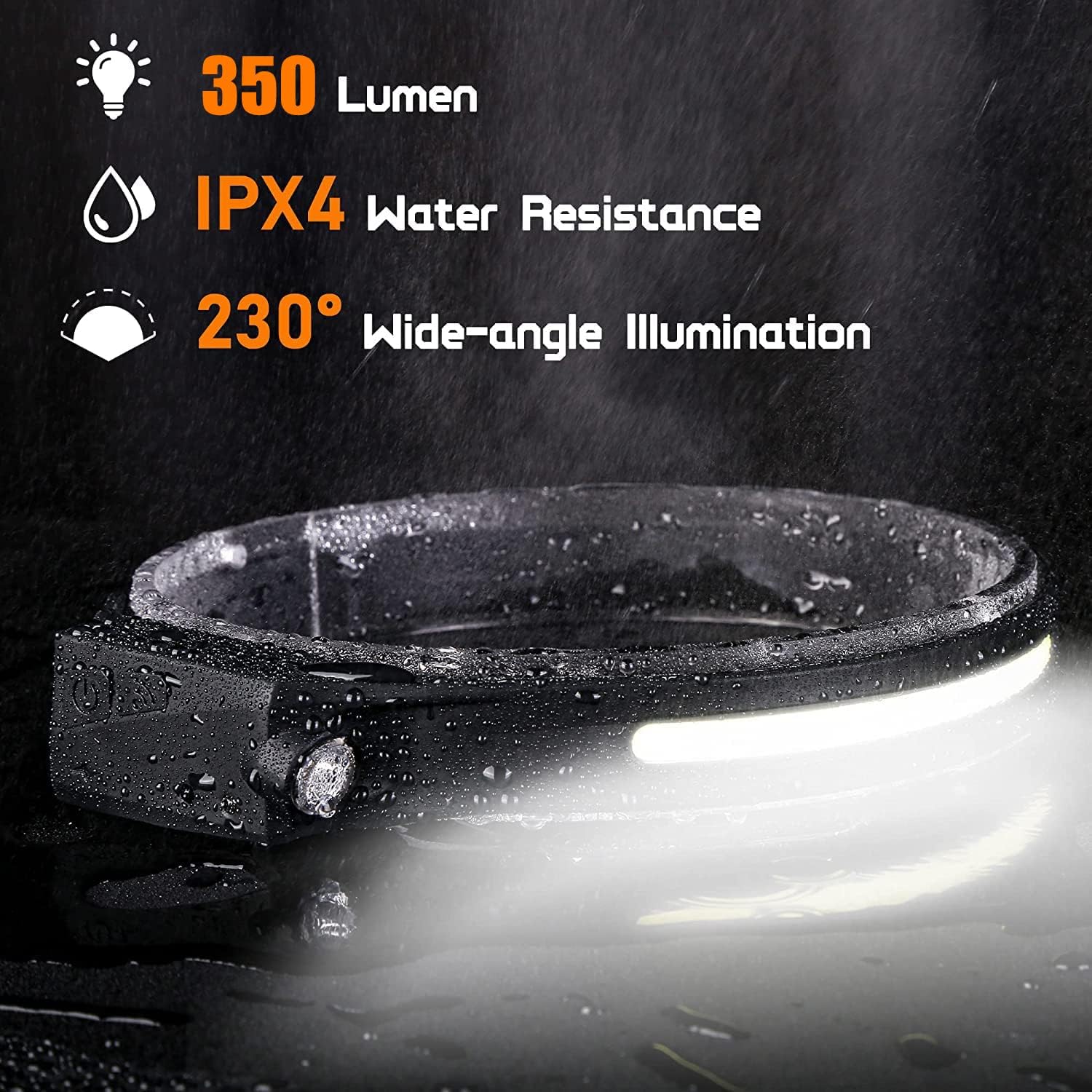 Bright 230 Strip Light Headlamp Perfect for Night Cycling and Camping