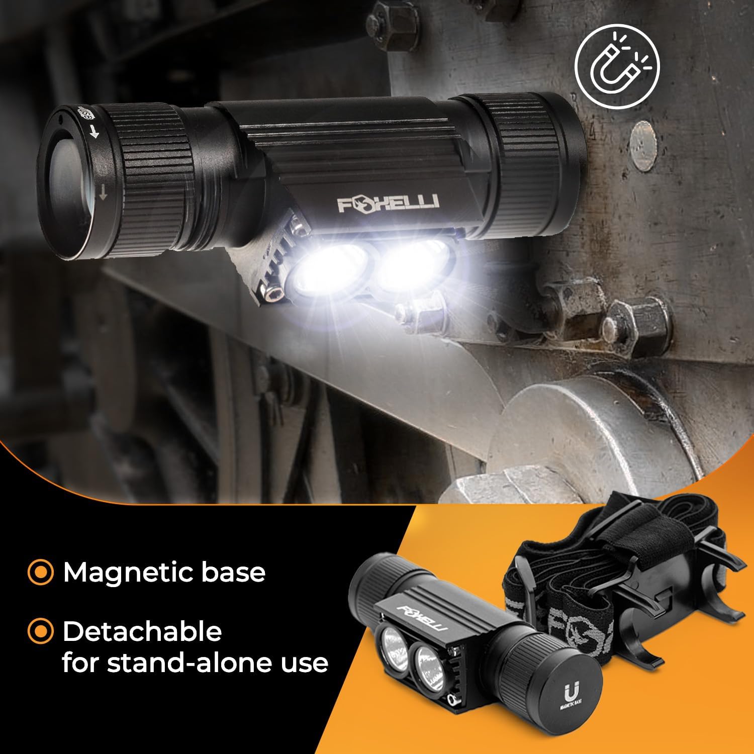 Foxelli Ultra Bright Rechargeable Headlamp - Ready to Illuminate