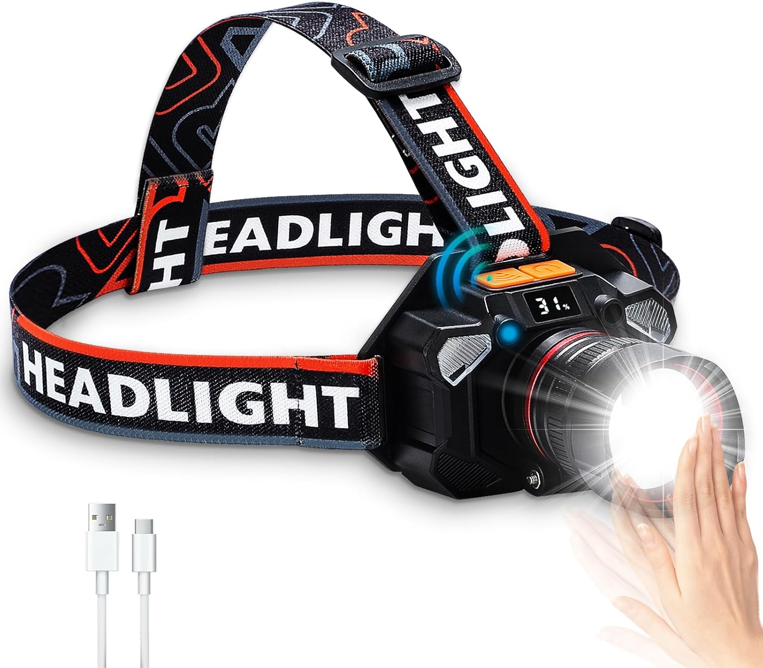 Chemailon Headlamp Rechargeable