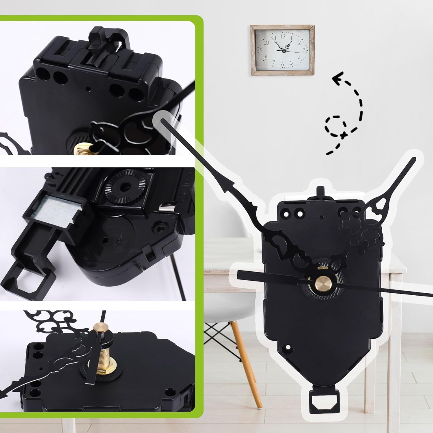 Kqcibz 23mm Quartz Pendulum Clock Movement Mechanism Kit for DIY Replacement