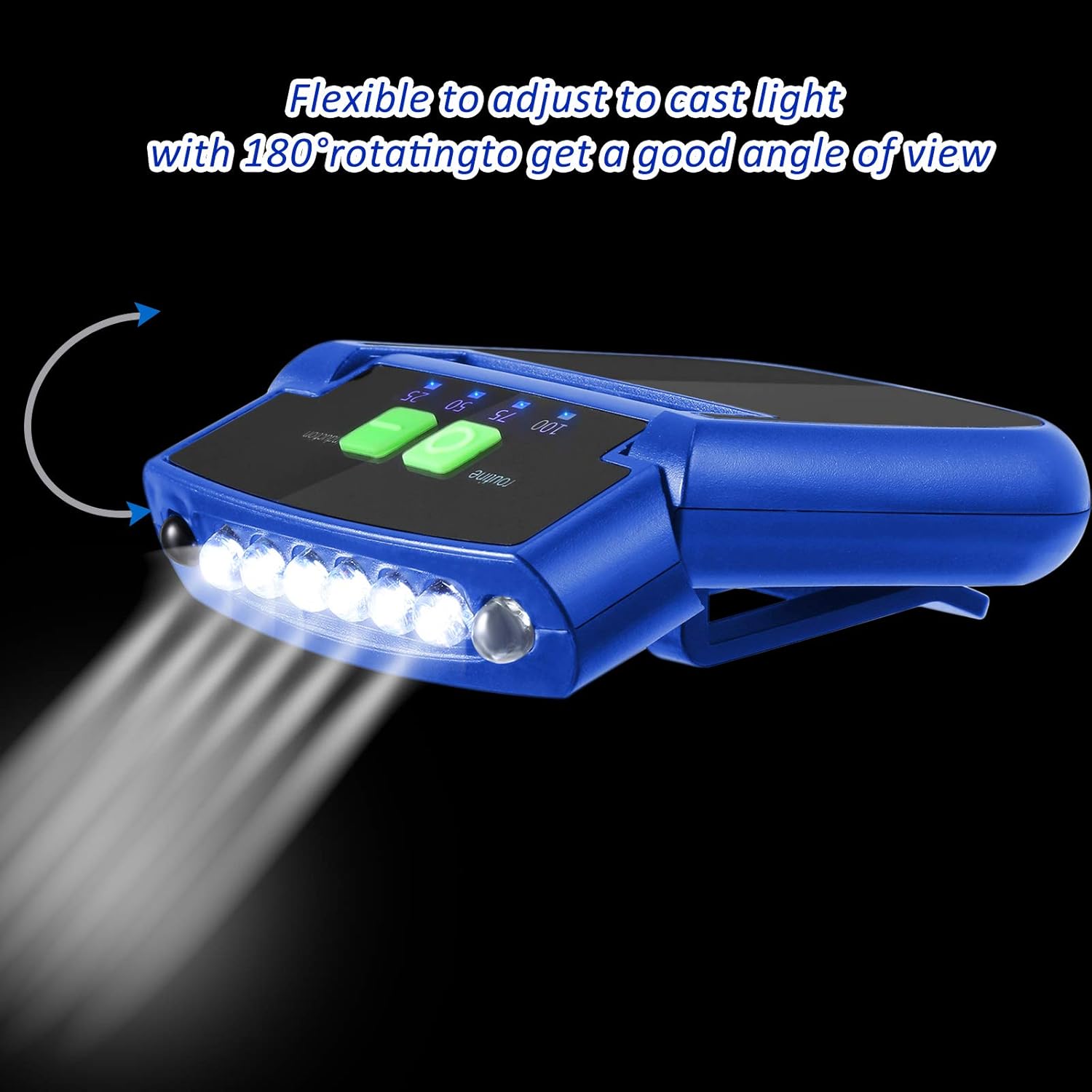 Muddle 2-Piece Rechargeable LED Cap Lights for Camping Fishing