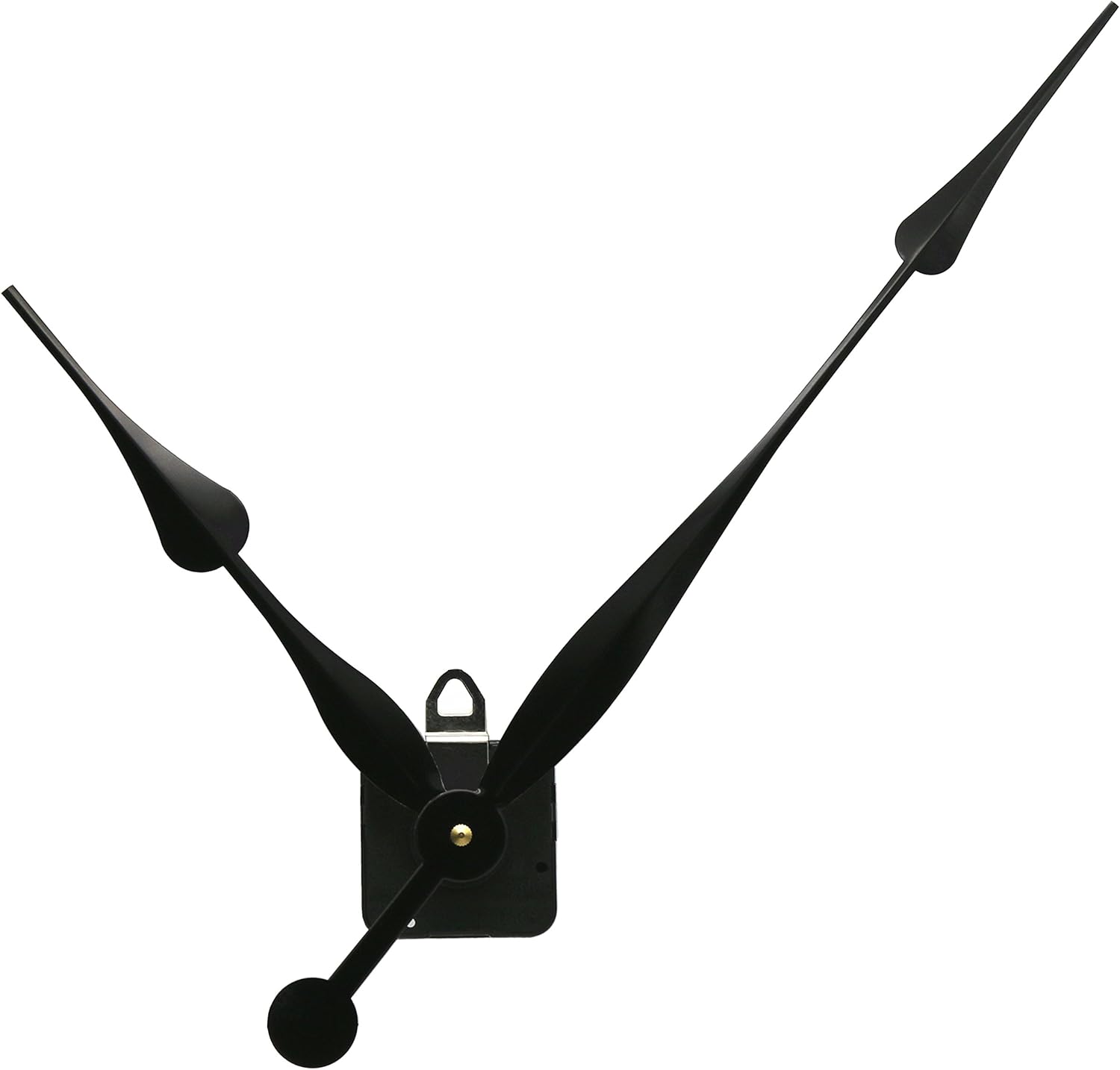 TIKROUND - Uncommentable Clock Movement with Long Shaft 12-Inch Hands