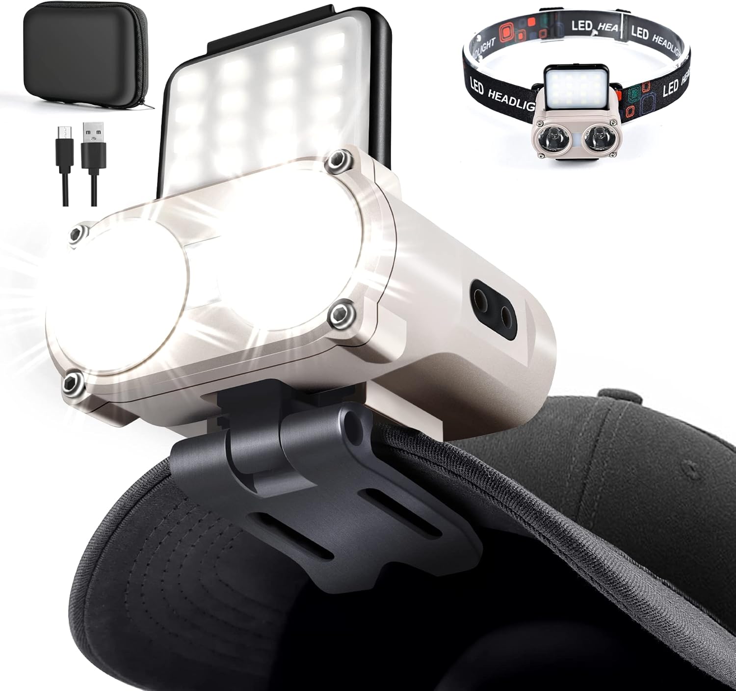 800 Lumens Rechargeable LED Hat Light